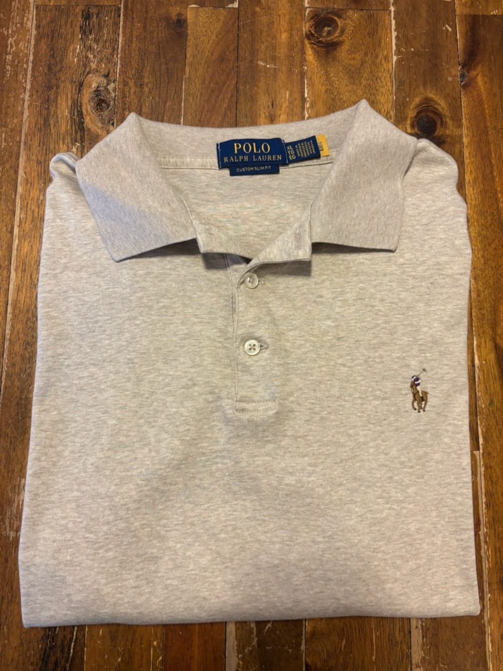 Ralph Lauren Men’s Biege Polo with Embroidered Pony